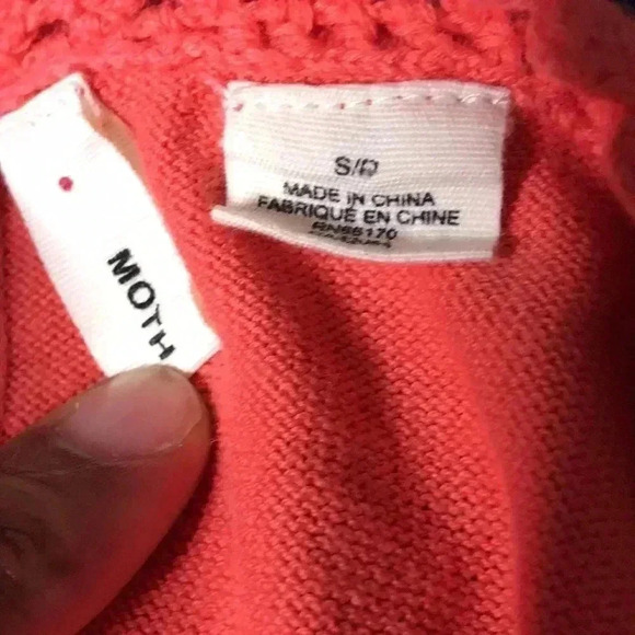 Moth Ribbed Pleated Front Lightweight Sweater Size S - Picture 4 of 5